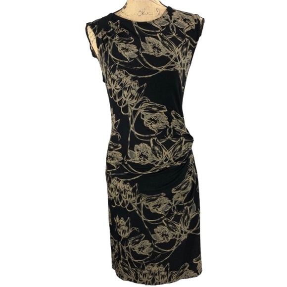 ANTHRO-LEIFSDOTTIR-FLATTERING Floral Midi Dress - Picture 2 of 7